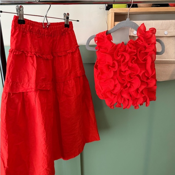 Zara Matching Sets Zara Vibrant Red Skirt And Top Set Poshmark — free download